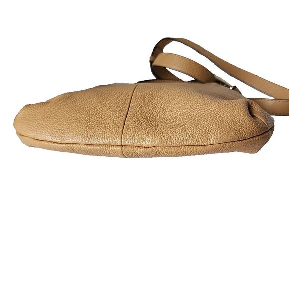 Vince Camuto Hilry Leather Crossbody Toffee Handbag Fold Over Snap Magnetic - Picture 7 of 15